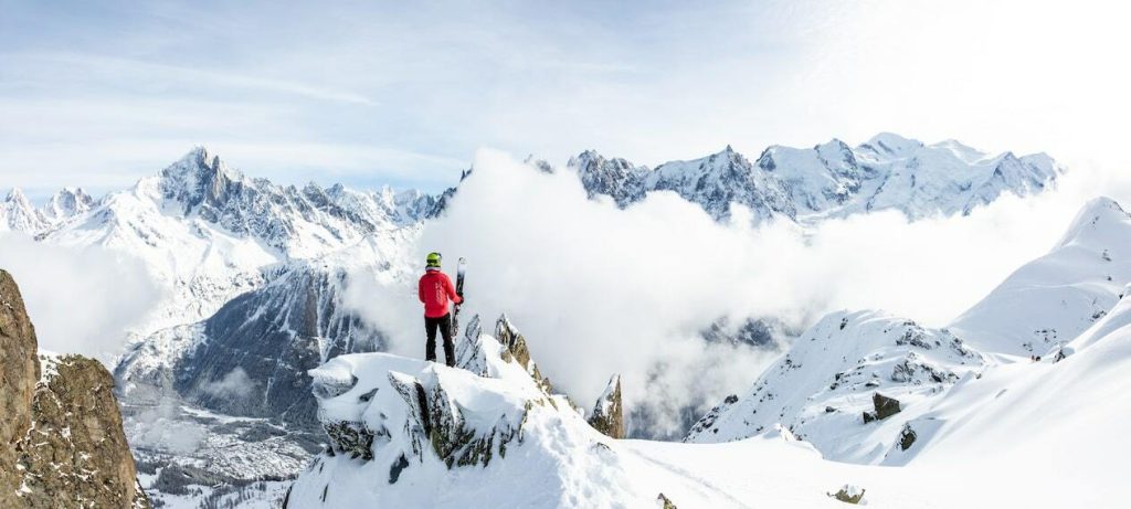 Panorama sur le domaine skiable de Chamonix Mont-Blanc