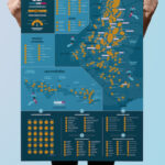 Poster à gratter des stations de ski de France
