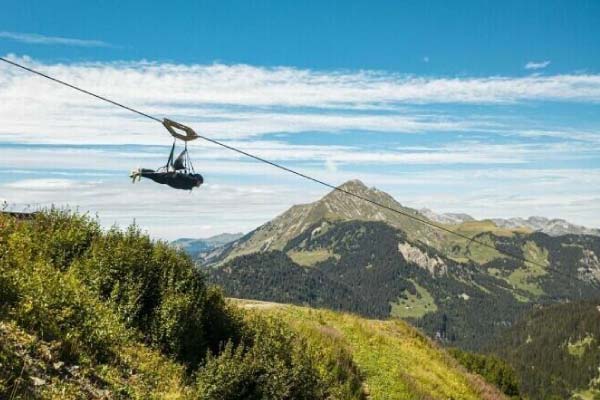 Tyrolienne fantasticable à Châtel